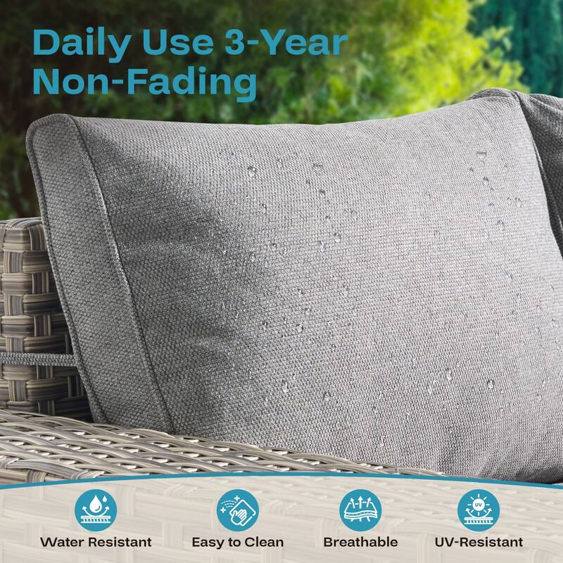 OVIOS 5-Piece Outdoor Chaise Lounge Sofa Set​