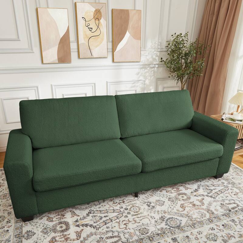 83" Modern Sofa, 3 Seater Deep Seat Couch with Wide Armrest, Removable Washable Cushion Cover, Cozy Sofa
