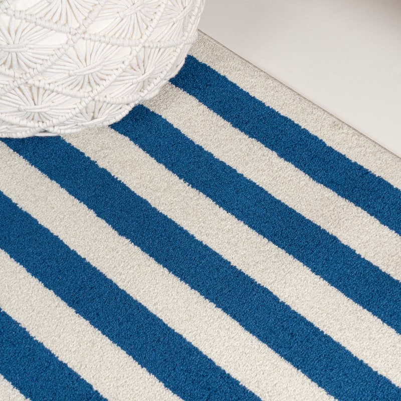 JONATHAN Y Olivier Modern Classic Mitre Stripe Brown/Ivory Rug