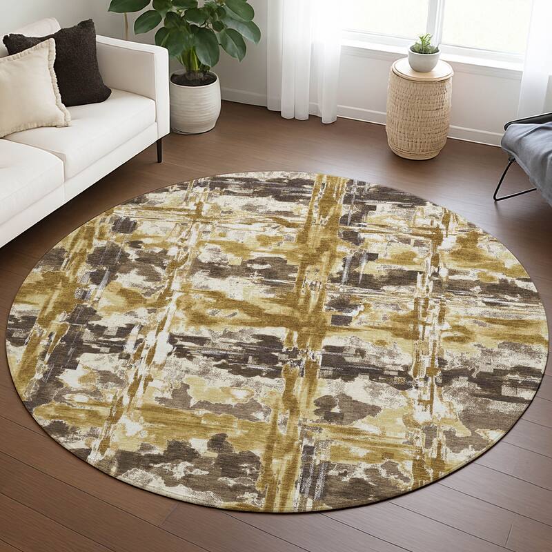 Machine Washable Indoor/ Outdoor Casual Fowler Chantille Rug