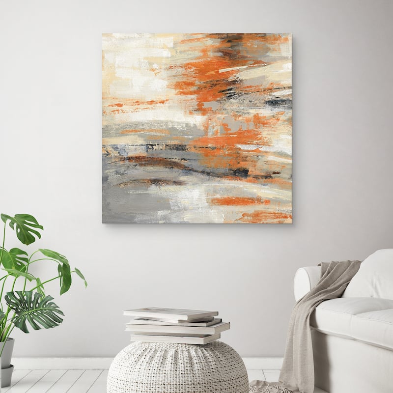 Golden Dust Crop Orange by Silvia Vassileva Canvas Art Print