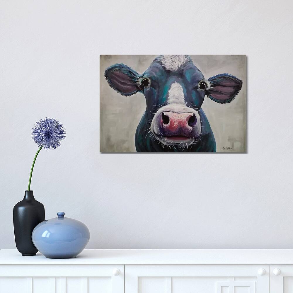 iCanvas "Cow - Clara Belle" by Hippie Hound Studios Canvas Print
