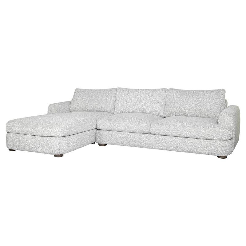 Reid 123 in. Left or Right Arm Facing Rectangular Sectional Sofa with Round Arms