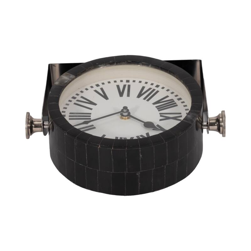 Sagebrook Home's Elegant Designer Steel & Glass Clock