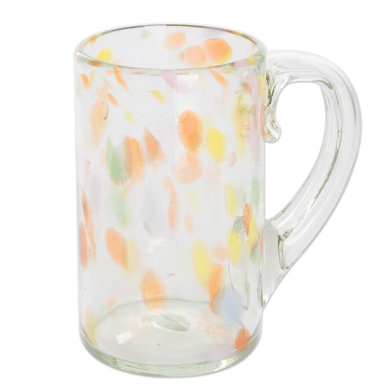 Novica Handmade Color Play Handblown Recycled Glass Beer Mugs (Set Of 4)