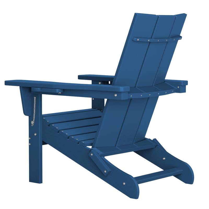 Foldable HDPE Modern Chair with Dual Cup Holders