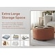 preview thumbnail 51 of 51, Huimo Modern round wooden tray Ottoman with Storage