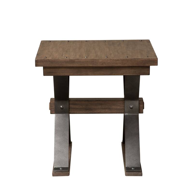 Sonoma Road Weathered Wood and Metal 3 Piece Cocktail Table Set