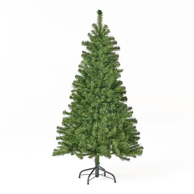 4.5-foot Noble Fir Pre-Lit String Light or Unlit Hinged Artificial Christmas Tree by Christopher Knight Home