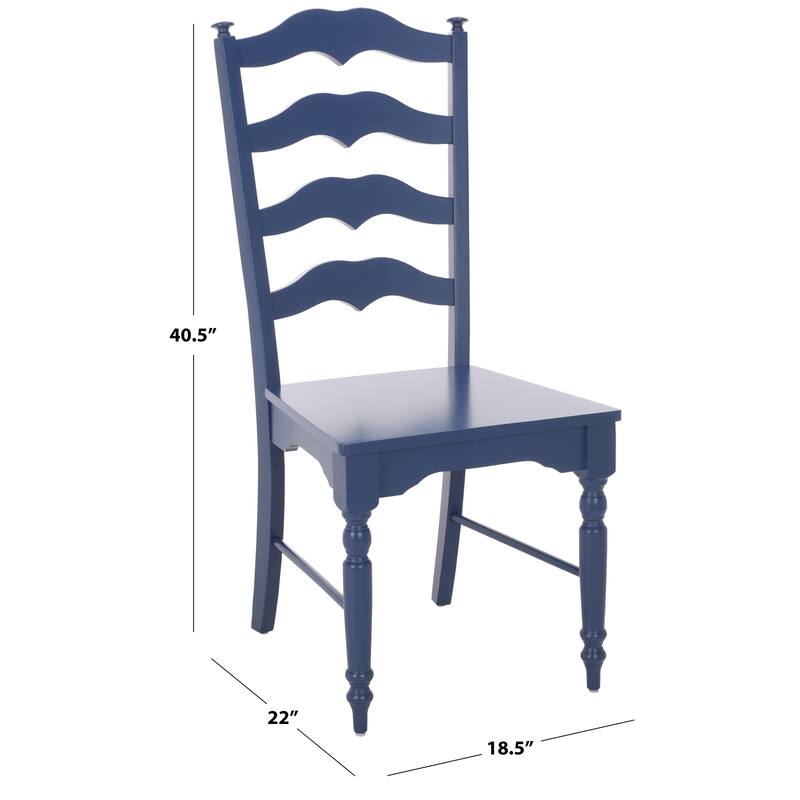 SAFAVIEH HOME Rasia Ladder Back Side Chair - 19"W x 22"D x 41"H