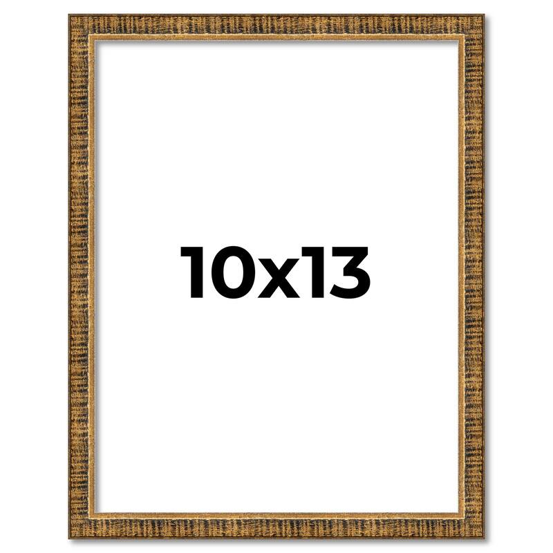 10x13 Frame Gold Solid Wood Picture Frame - Complete Modern Photo