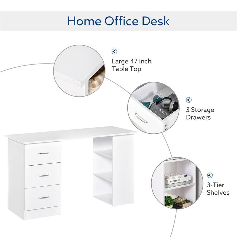 Home Office Computer Desk Bookcase