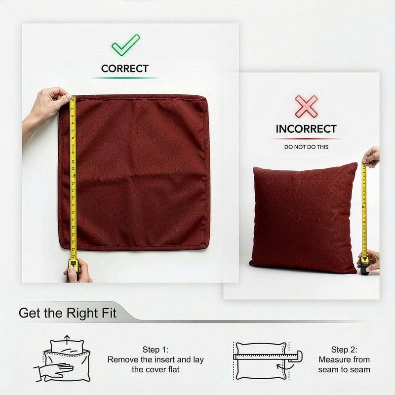 FINCATI 28" × 28" Outdoor Cushion Cover, Sofa Cushion Replacement Slipcover, Patio Seat Cover 28 Inches (COVER ONLY!)