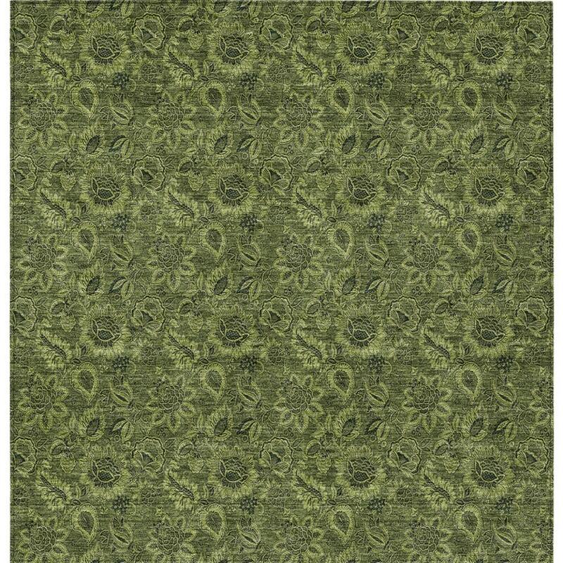 HomeRoots Floral Transitional Rectangle Outdoor Rug
