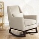 preview thumbnail 1 of 53, Little Seeds Sophie Mid-Century Rocker with Lumbar Pillow Ivory