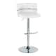Option White Faux Leather/Chrome Metal