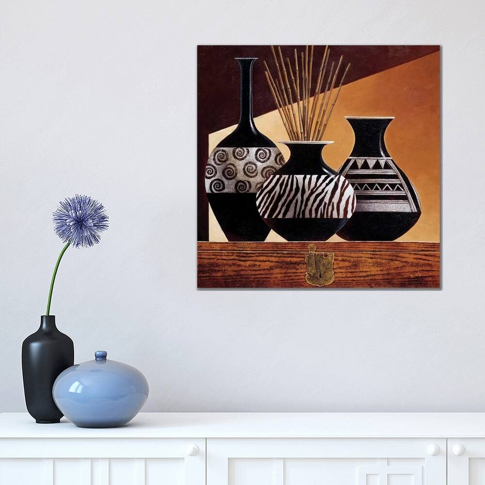 iCanvas "Patterns In Ebony I" by Keith Mallett Canvas Print