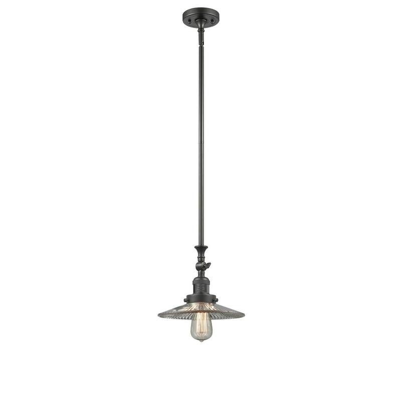 Innovations Lighting Halophane 9" Wide Adjustable Mini Pendant - Oiled Rubbed Bronze / Halophane