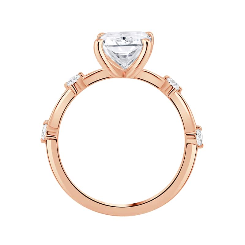 Auriya 14K Gold Tapered Emerald Lab Grown Diamond Engagement Ring 1.12 - 5.28ct. tw. (F-G, VS)