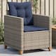 Option Grey and navy blue Rattan armrest