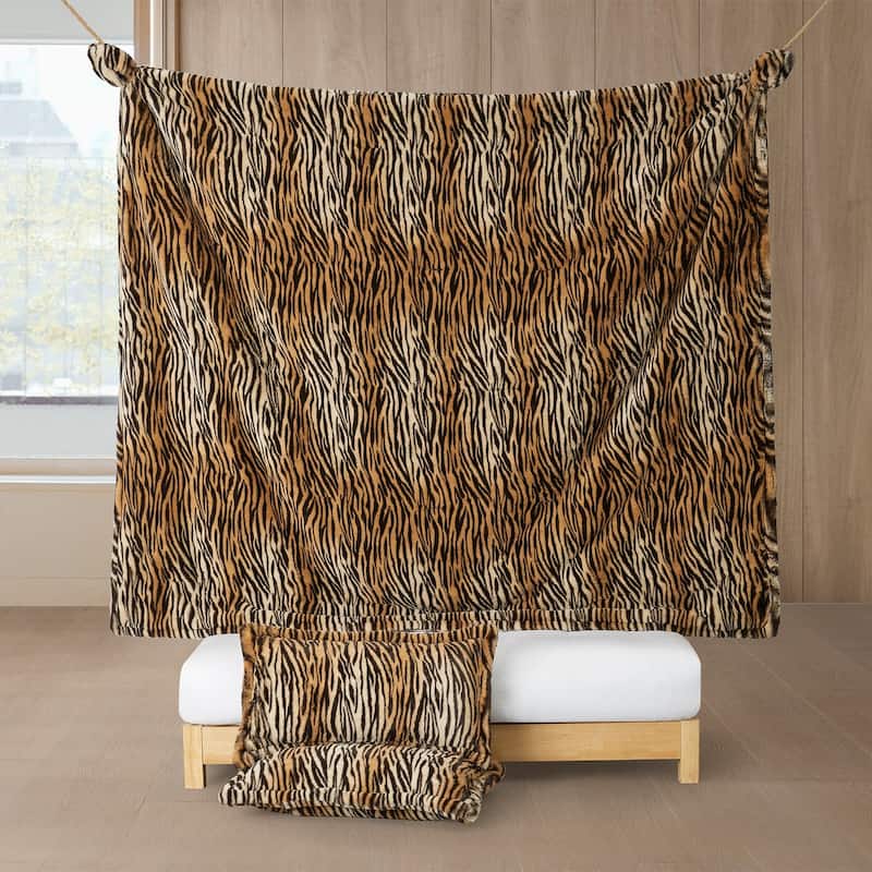 There's a Bengal in My Bed - Coma Inducer® Oversized Comforter Set - Black and Orange Stripes