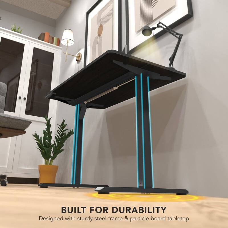 Mount-It! 40"W Electric Rectangular Adjustable Standing Desk, Black (MI-8035)