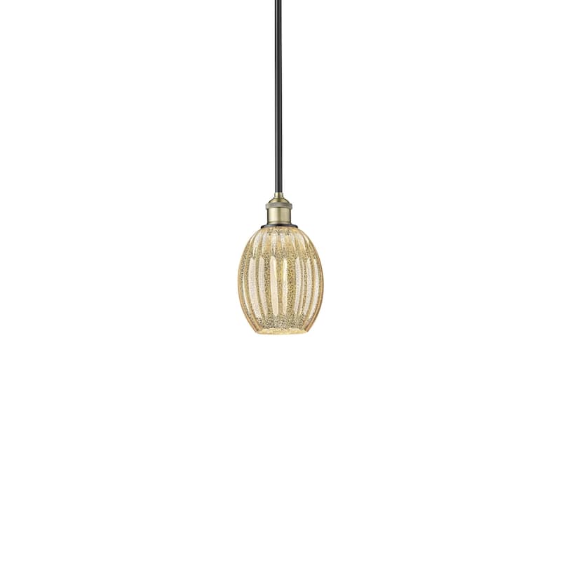 Innovations Lighting 616-1S-11-7 Preston Pendant Preston 7" Wide Mini - Black Antique Brass / Mercury