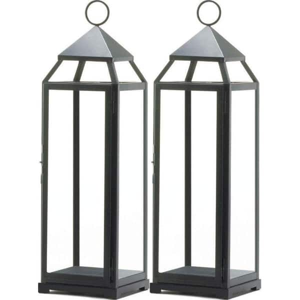 Tall Black Contemporary Lantern Tall Black Contemporary Lantern