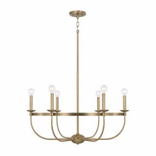 Rylann 6-light Aged Brass Chandelier