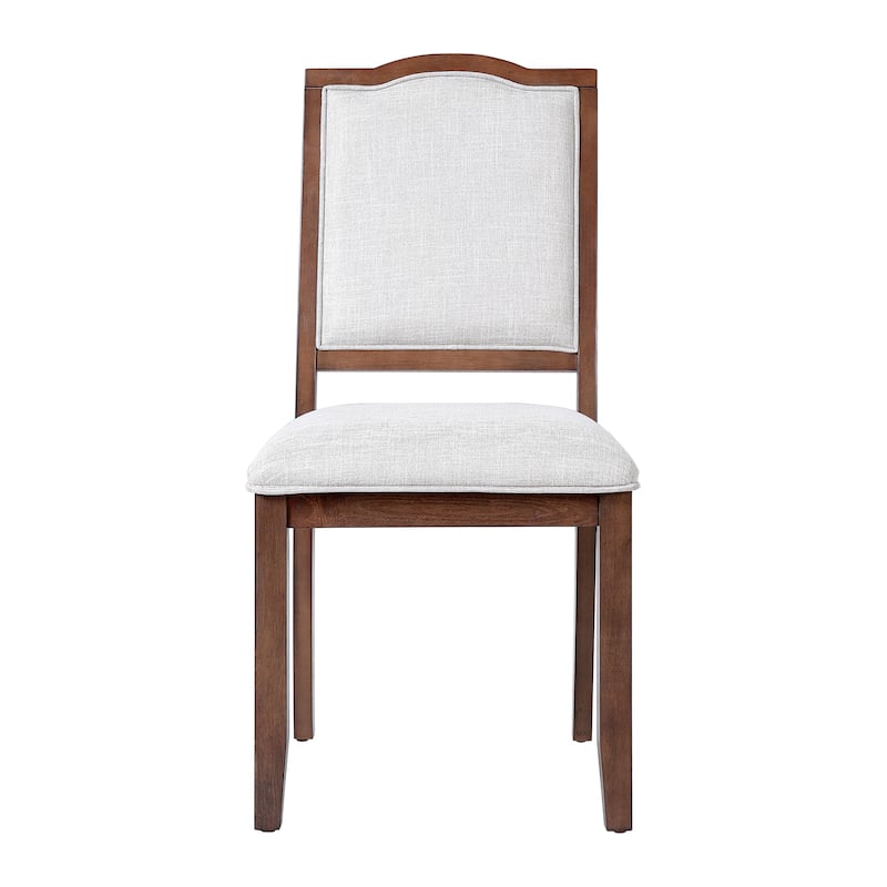 Upholstered Dining Chairs with High Back and Wood Frame (Set of 4)