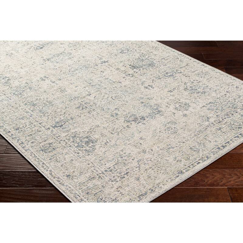 Livabliss Calhoun Vintage Medallion Washable Area Rug