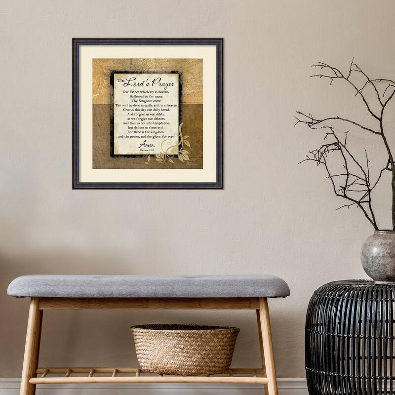 Framed Art Print 'The Lord's Prayer' by Jennifer Pugh 22 x 22-inch ...