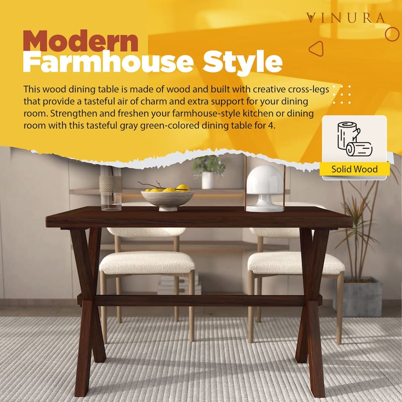 Wood Dining Table Brown Small Dining Table 36 Inch Table Bed Bath