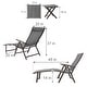 preview thumbnail 53 of 56, Outdoor Aluminum Folding Adjustable Chaise Lounge Chair and Table Set