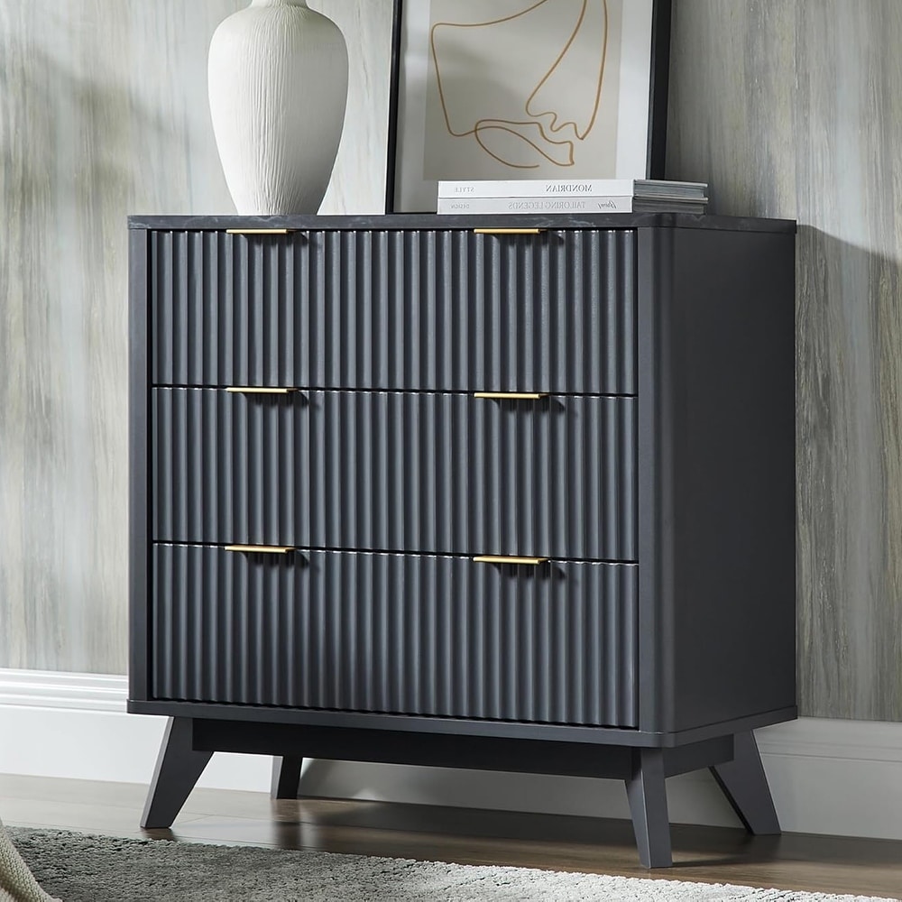 3 drawer dresser grey Evelyn Distressed 3-Drawer Dresser