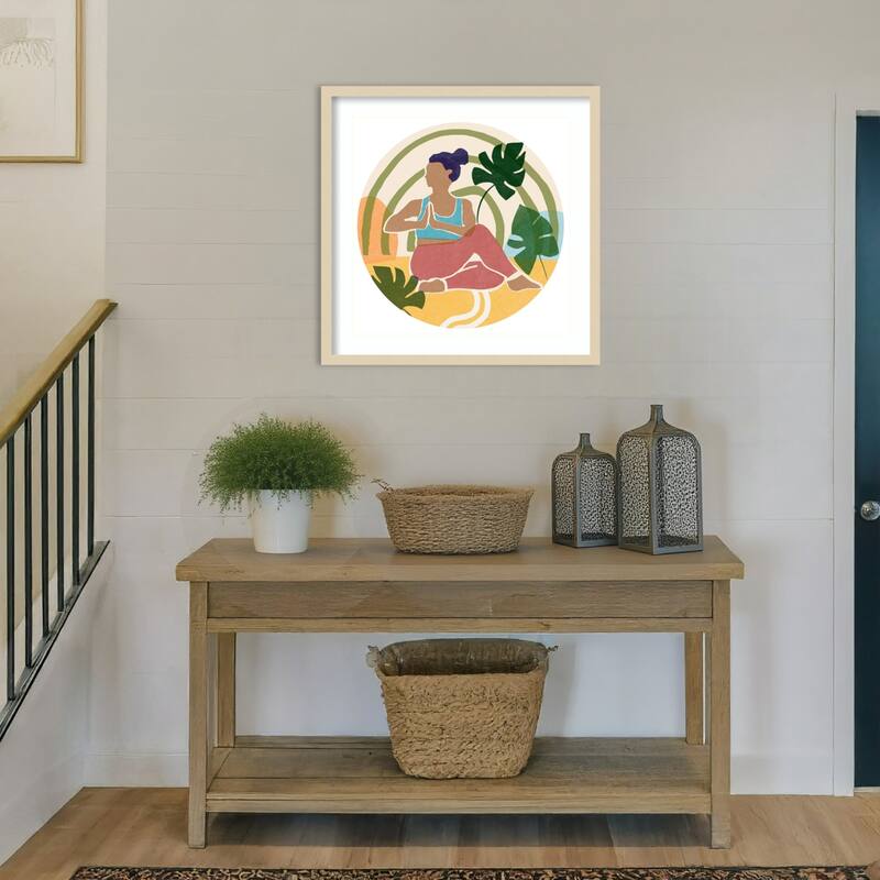 Om Together Marichi by June Erica Vess Wood Framed Wall Art Print