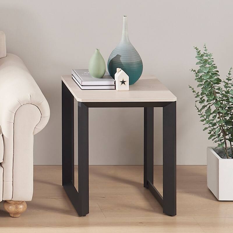 Rosary Blenn Modern Triangular Pipe End Table