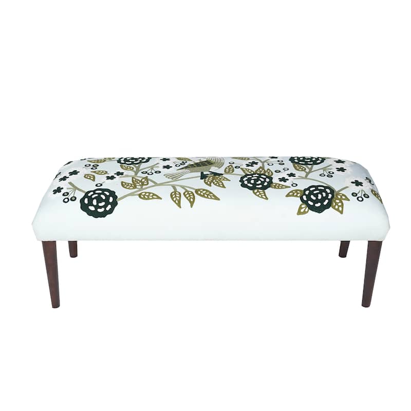 Nico Upholstered Accent Bench Indoor Entryway Bench by Sevita - 47" L x 16" W x 18" H