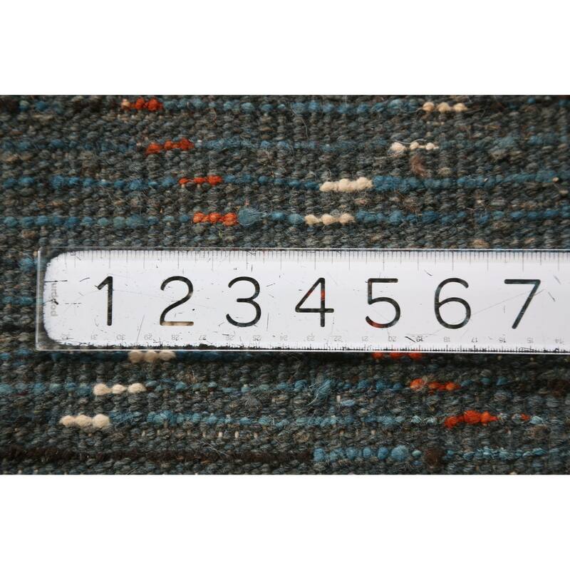 Blue Moroccan Oriental Area Rug Handmade Wool Carpet - 6'8" x 9'7"