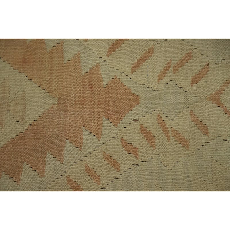 Hand Woven Oriental 100% Wool Carpet Southwestern Tribal Oranges & Rust Kilim Area Rug - 6' 0'' X 3' 8''
