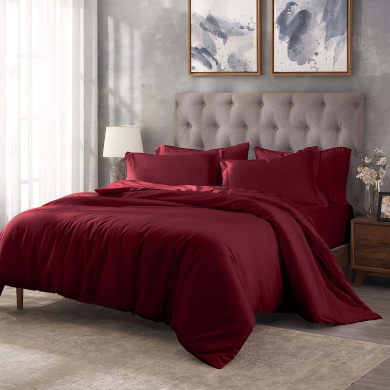 Superior Egyptian Cotton 400 Thread Count Solid Duvet Cover Set