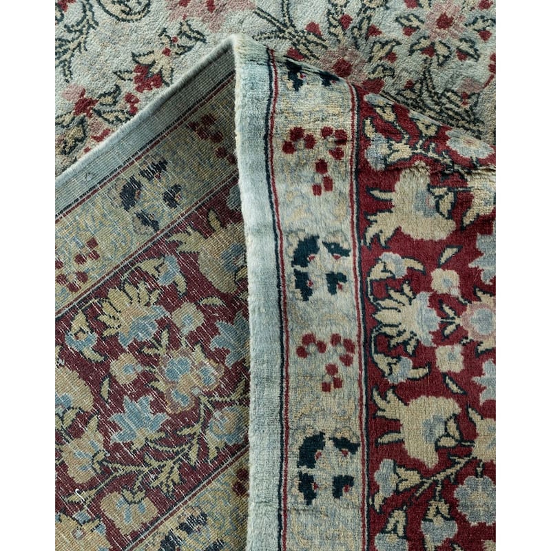 Overton Hand Knotted Wool Vintage Inspired Modern Contemporary Overdyed Gray Area Rug - 6' 1" x 11' 8"