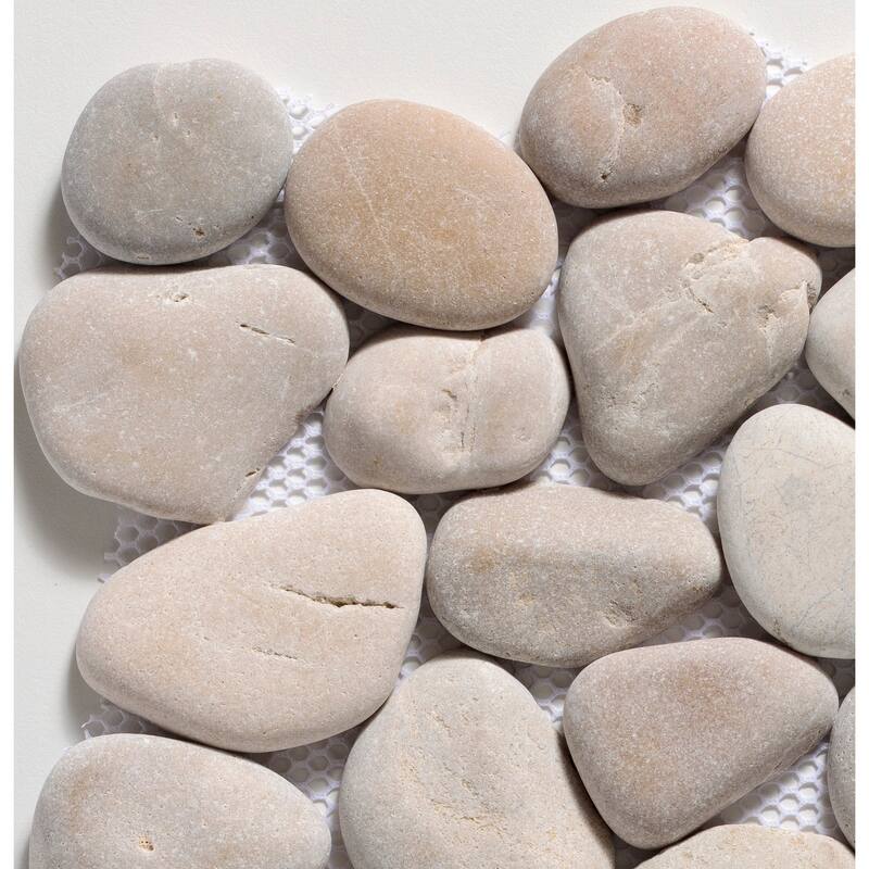 Classic Pebble 11 in. x 11 in. Mesh-Mounted Mosaic Wall and Floor Tile