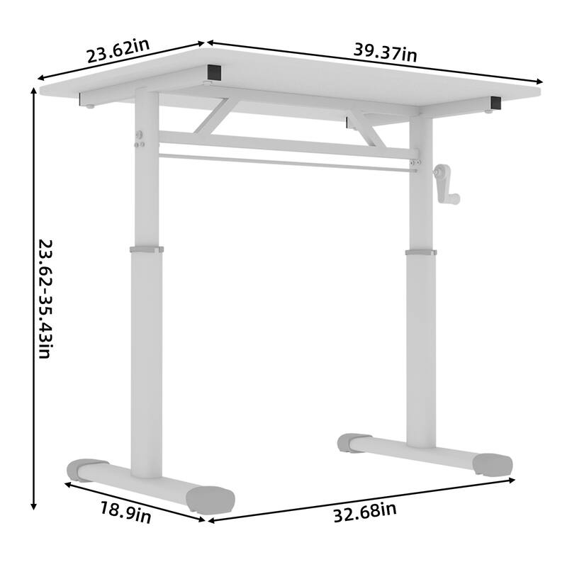 Adjustable Study Desk for Kids & Adults - Height-Adjustable, Multi-Purpose Home/Office Desk, Compact Design