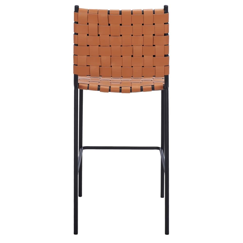 SAFAVIEH Malissie Woven Counter Stool - 18.5" W x 21" L x 40" H - 19Wx21Dx40H