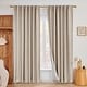 preview thumbnail 1 of 37, Living Room Curtains Back Tab Rod Pocket Faux Linen Blackout 2 Panels