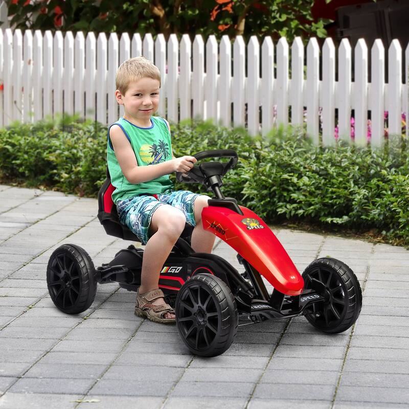 Pedal-Powered Go-Kart for Kids with Smooth EVA Wheels