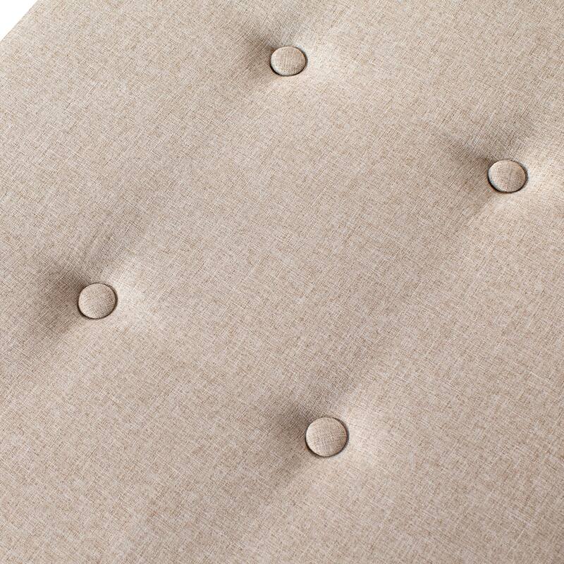 Adeco 40" Faux Leather Storage Ottoman Bench with Tufted Button - 40"X18.8"X16.5"