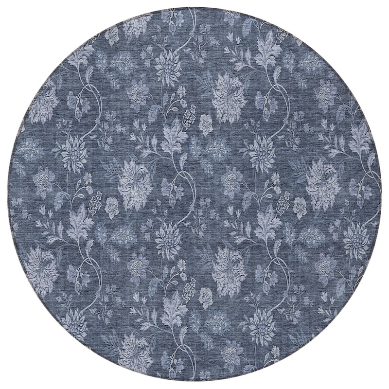 HomeRoots Floral Transitional Rectangle Outdoor Rug