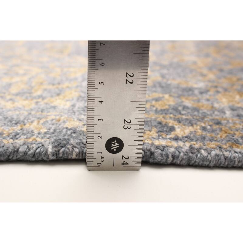 ECARPETGALLERY Hand-knotted Heritage Charcoal Silk Rug - 5'3 x 7'8